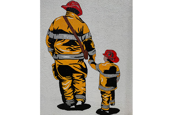 Mural no quartel dos Bombeiros da Nazaré